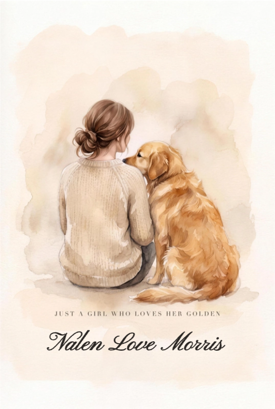 Personalized Golden Retriever Dog Mom Canvas