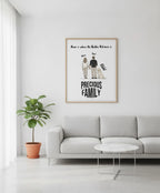Personalized Golden Retriever Family Portrait Canvas – Custom Name Wall Art